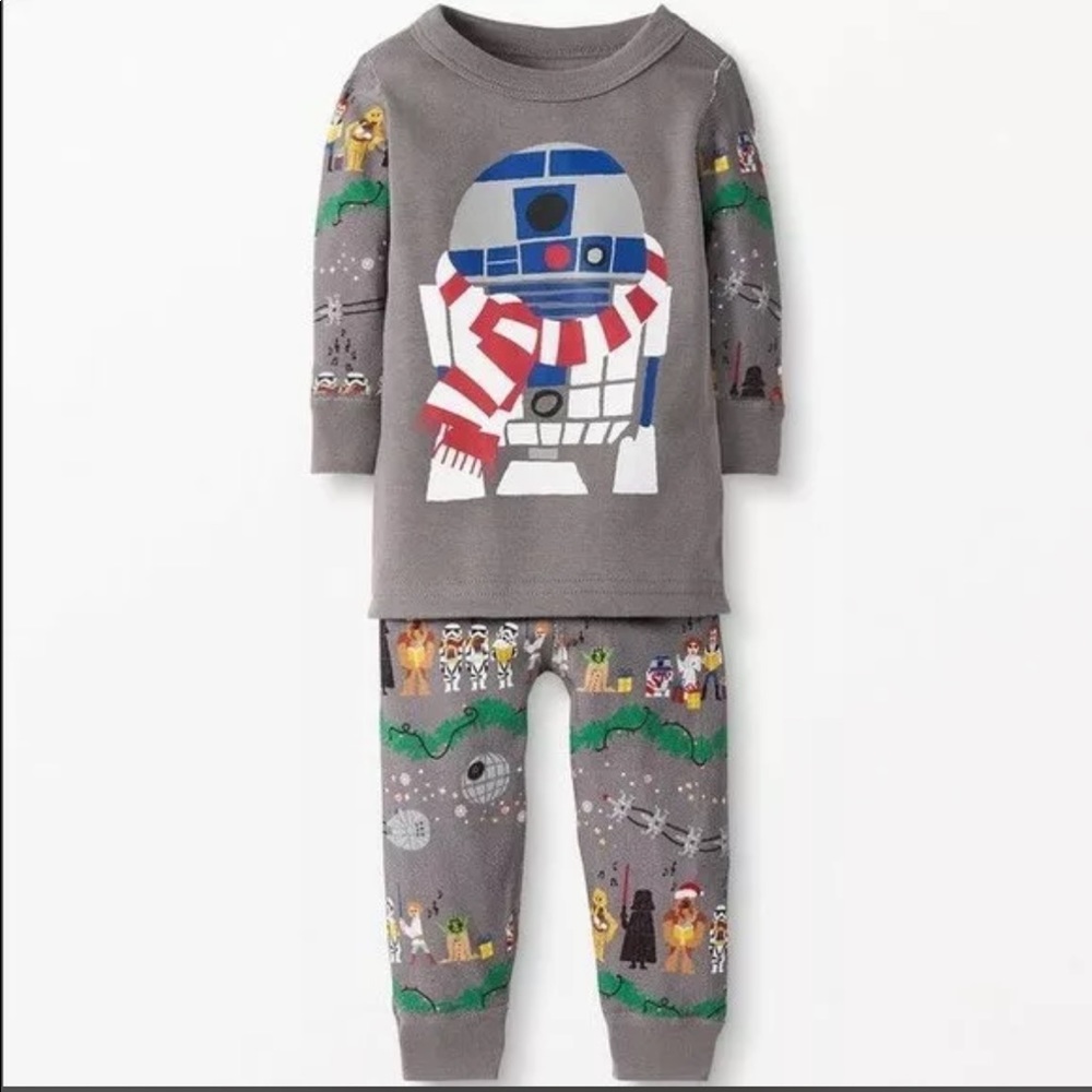hanna andersson X Star Wars R2-D2 Christmas Pajamas NWT 3-6 mos.